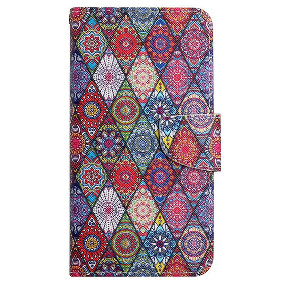 Klopové pouzdro pro Xiaomi Redmi 13C / Poco C65, Wallet, Kaleidoscope, pestrobarevný