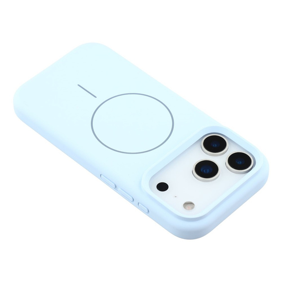 Silikonové pouzdro pro iPhone 17 Pro, pro MagSafe, proti nárazu, modré