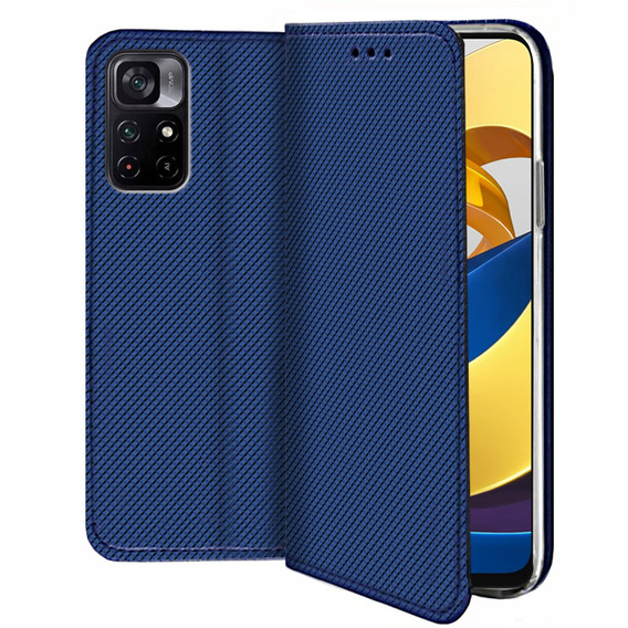 Klopové pouzdro pro Xiaomi Poco M4 Pro 5G / Redmi Note 11S 5G, Wallet Smart Magnet, modré
