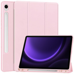 Pouzdro pro Samsung Galaxy Tab S9 FE / S10 FE, Smartcase s prostorem pro stylus, růžové