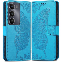 Klopové pouzdro pro Realme 14X / Realme C75, Butterfly, modré