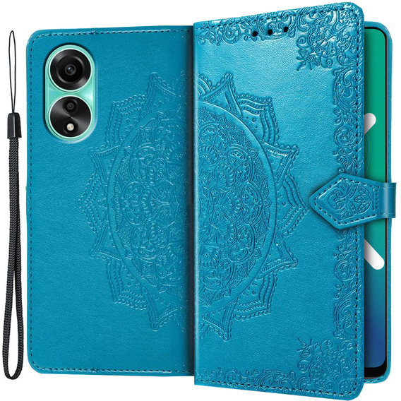 Klopové pouzdro pro Oppo A78 4G, Mandala, modré