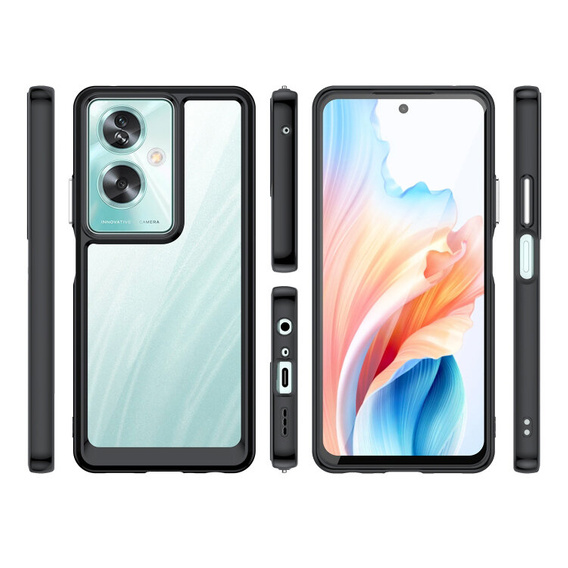 Pouzdro pro Oppo A79 5G, Fusion Hybrid, transparentní / černé