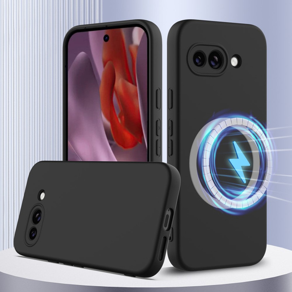 Pouzdro pro Google Pixel 9A, Silicone MagSafe, černé