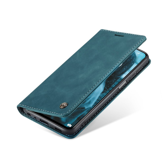 Pouzdro CASEME pro Xiaomi Redmi Note 10 / 10S, Leather Wallet Case, zelené