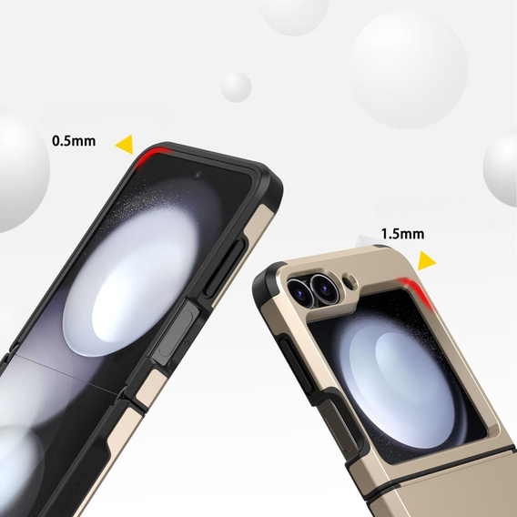 Pancéřované pouzdro pro Samsung Galaxy Z Flip7 FE / Z Flip6, Armor Shockproof, zlaté