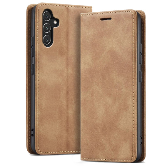Pouzdro pro Samsung Galaxy A54, ERBORD Vintage peněženka s klopou, hnědé