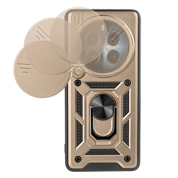 Pouzdro pro Realme 12 Pro 5G / 12 Pro+ 5G, CamShield Slide, zlaté