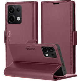 Pouzdro pro Xiaomi Redmi Note 13 Pro 4G / Xiaomi Redmi Note 14S / Xiaomi Poco M6 Pro 4G, ERBORD Glossy Litchi, flipová peněženka, červené