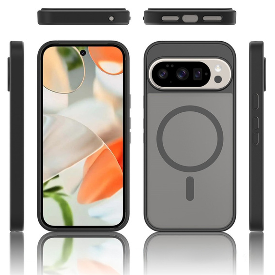 Matné pouzdro pro Google Pixel 10 / 10 Pro, pro MagSafe, průsvitné černé