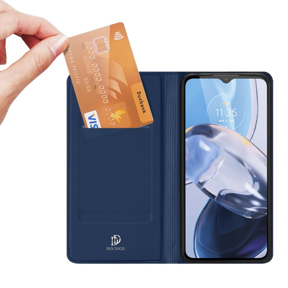 Pouzdro Dux Ducis pro Motorola Moto E22 / E22i, Skinpro, námořnicky modré