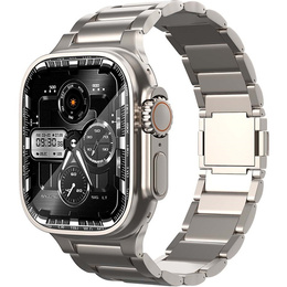 Náramek pro Apple Watch 1/2/3/4/5/6/7/8/9/SE/ULTRA/ULTRA 2 42/44/45/49MM, titanový