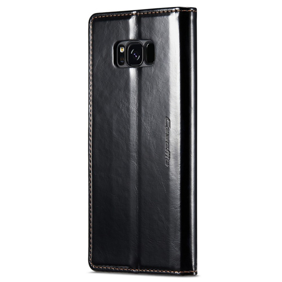 CASEME flipové pouzdro pro Samsung Galaxy S8+ Plus, Waxy Textured, černé