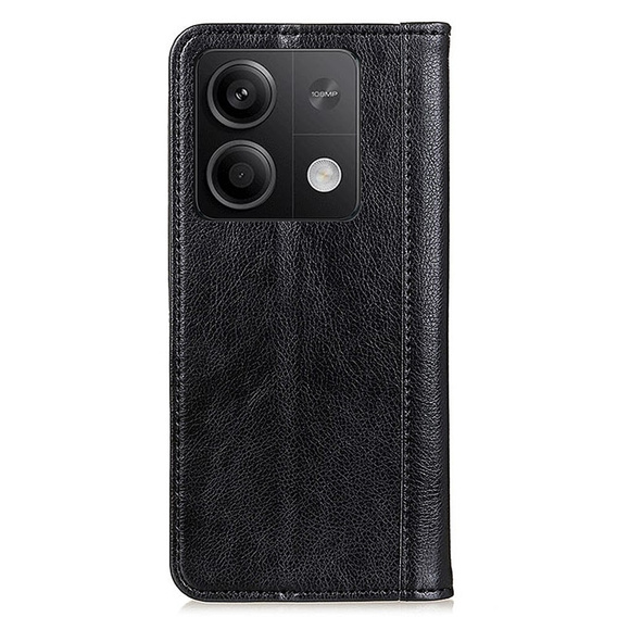 Pouzdro pro Xiaomi Redmi Note 13 5G, Wallet Litchi Leather, černé