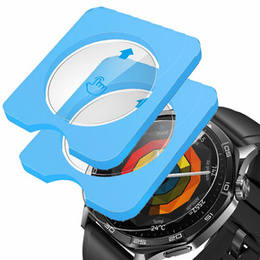 2x Tvrzené sklo ERBORD pro Huawei Watch GT 5 46mm, s montážním rámečkem