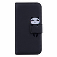 Klopové pouzdro pro Motorola Moto G22, Wallet Panda, černé