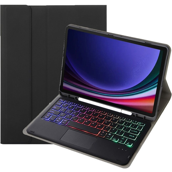 Pouzdro + klávesnice Samsung Galaxy Tab S9 FE X510 / X516, with touchpad, černé