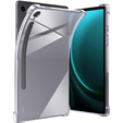 Pouzdro pro Samsung Galaxy Tab S9 FE, s držákem na stylus, silikonové, průhledné