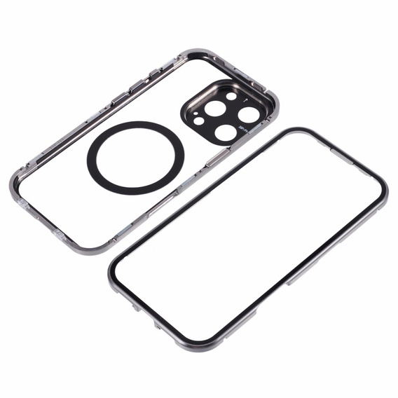 Magnetické pouzdro Dual Glass MagSafe pro iPhone 16 Pro Max, titan
