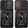Pancéřové pouzdro pro Samsung Galaxy A26, CamShield Slide, černé + tvrzené sklo 9H