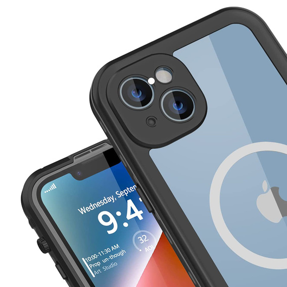Vodotěsné pouzdro pro iPhone 14, Redpepper, pro MagSafe, černé
