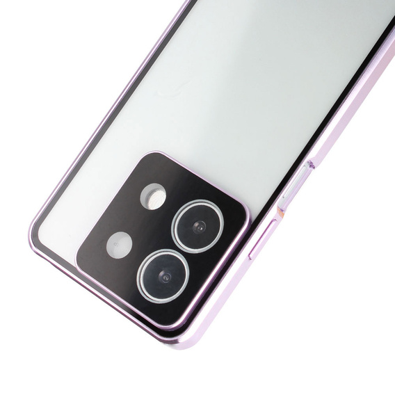 Pouzdro pro Xiaomi Redmi Note 13 5G, Magnetic Dual Glass, fialové