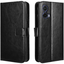 Klopové pouzdro pro Motorola Moto G85, Crazy Horse Wallet, černé