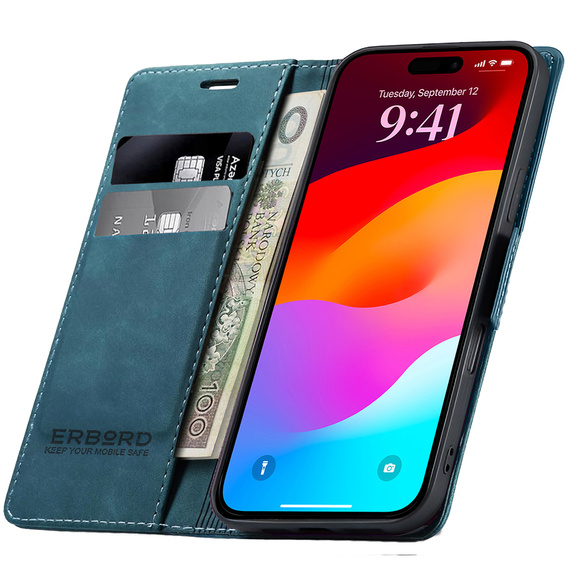 ERBORD Vintage case - flipová peněženka pro iPhone 17 Pro Max