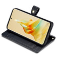Klopové pouzdro pro Oppo Reno8 T 4G, Wallet Zipper Pocket, černé
