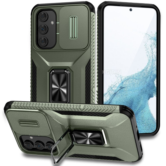 Pancéřové pouzdro pro Samsung Galaxy A54 5G, pancéřový kroužek Slide Ring, zelené