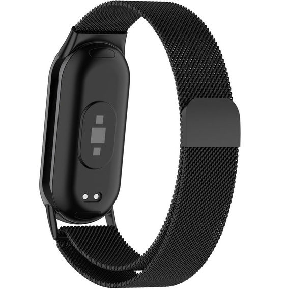 Milánský náramek s pouzdrem pro Xiaomi Smart Band 10 / 9 / 8, černý