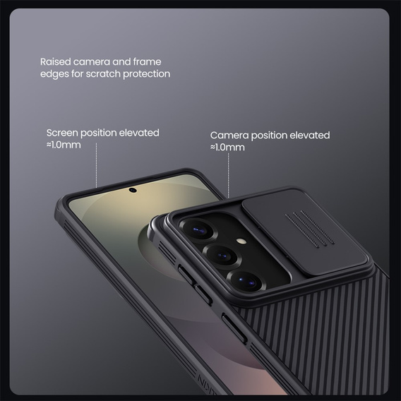 Pouzdro NILLKIN Camshield Pro s krytem fotoaparátu pro Samsung Galaxy S26, černé