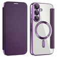 Klopové pouzdro pro Samsung Galaxy A36, RFID Wallet MagSafe CamShield, fialové