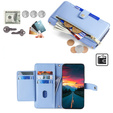 Klopové pouzdro pro Realme 14 Pro+ 5G, Wallet Zipper Pocket, modré