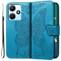 Klopové pouzdro pro Infinix Hot 30i, Butterfly, modré