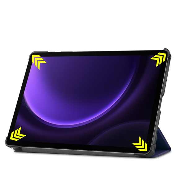Pouzdro pro Samsung Galaxy Tab S9 FE, trojité, námořnicky modré
