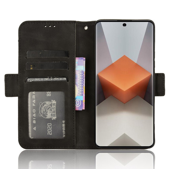 Klopové pouzdro pro Xiaomi Redmi Note 13 Pro+, Card Slot, černé