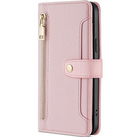 Klopové pouzdro pro Honor Magic5 Lite, Wallet Zipper Pocket, růžové