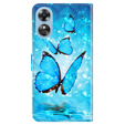 Klopové pouzdro pro Oppo A17, Wallet Light Spots Decor Butterfly, modré