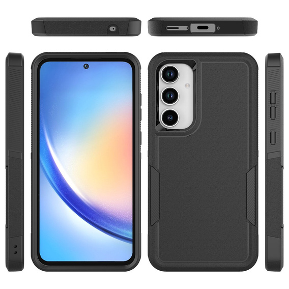 Pancéřované pouzdro pro Samsung Galaxy A35 5G, Dual Shockproof, černé