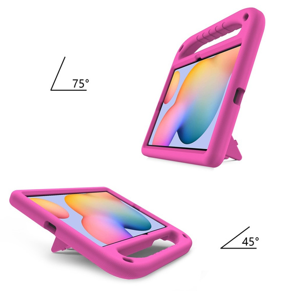 Dětské pouzdro pro Samsung Galaxy Tab S6 Lite 2022 / 2020, dětské pouzdro s rukojetí, růžové