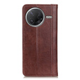 Flipové pouzdro pro Xiaomi Poco F7 Pro / F7 Ultra, Split Leather, hnědé