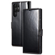 Klopové pouzdro pro Samsung Galaxy S23 Ultra, ERBORD Waxy Wallet, černé