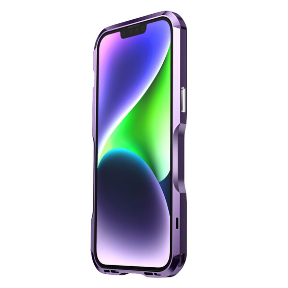 Pouzdro LUPHIE pro iPhone 14 Plus, Armor Bumper, fialové