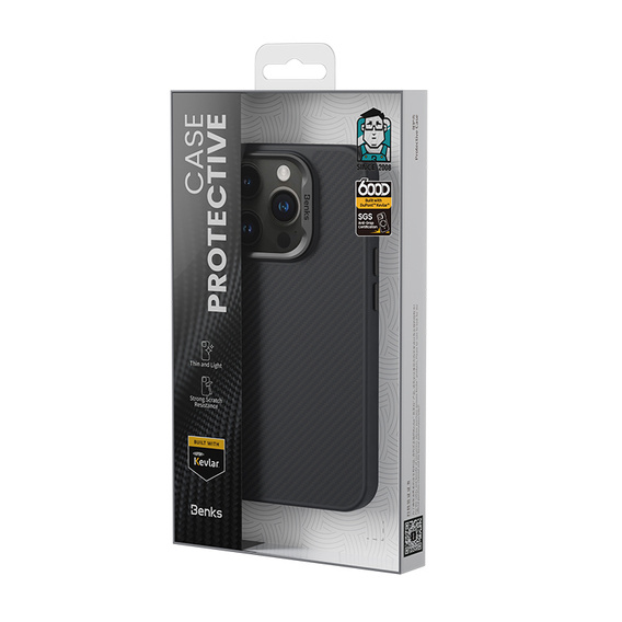 BENKS Kevlar Armor PRO Carbon Fiber 600D D065 pouzdro pro MagSafe pro iPhone 16 Pro