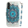 Klopové pouzdro pro Samsung Galaxy A54 5G, Wallet mandala, bílé