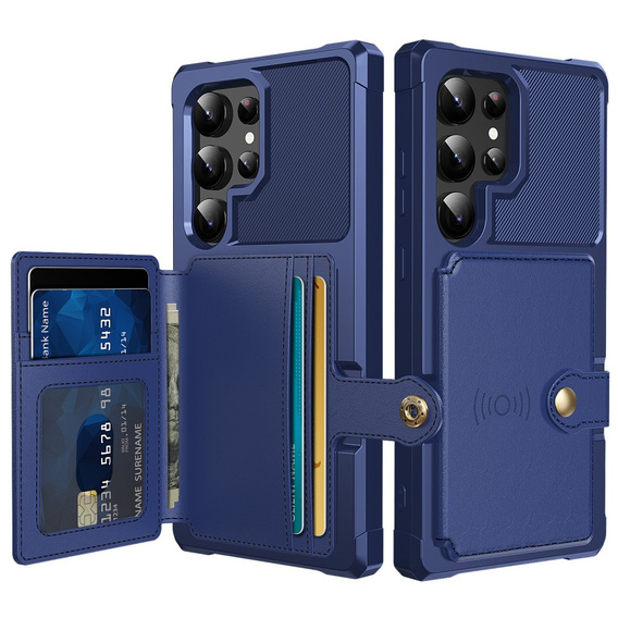 Pouzdro pro Samsung Galaxy S25 Ultra, Card Holder Kickstand, černé