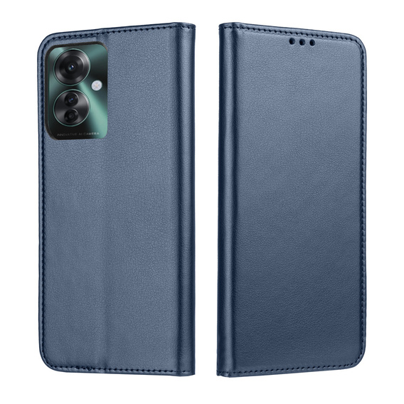 Klopové pouzdro pro Oppo Reno 11F 5G, Smart Magnetic, námořnicky modré + 9H sklo 