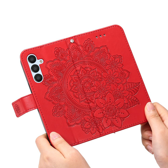 Klopové pouzdro pro Samsung Galaxy A54 5G, Mandala Flower, červené