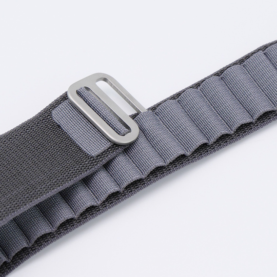 Nylonový řemínek pro Apple Watch 1/2/3/4/5/6/7/8/SE/ULTRA 42/44/45/49 mm, šedý